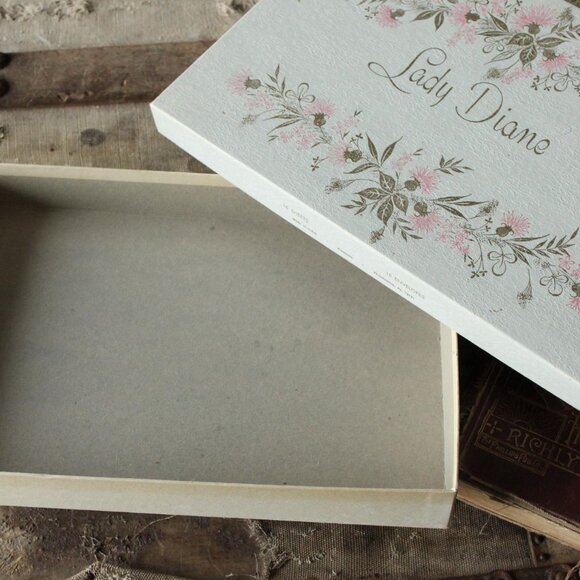 Vintage 1960s Stationary Box, Lady Diane Cards and Envelope Container, Pink This - Picture 9 of 10